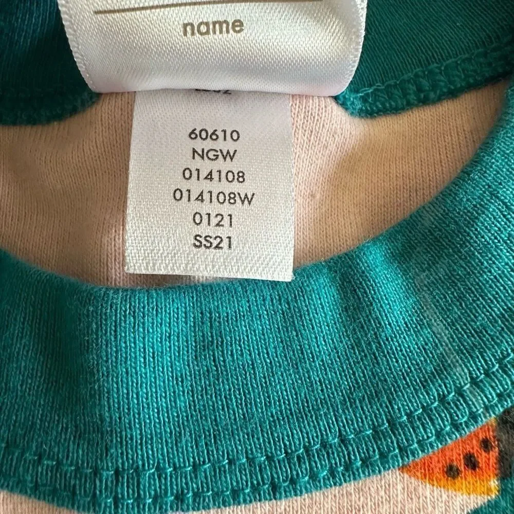 Hanna Andersson size 5 Pineapple Sweet Short John Pajamas TOP ONLY
